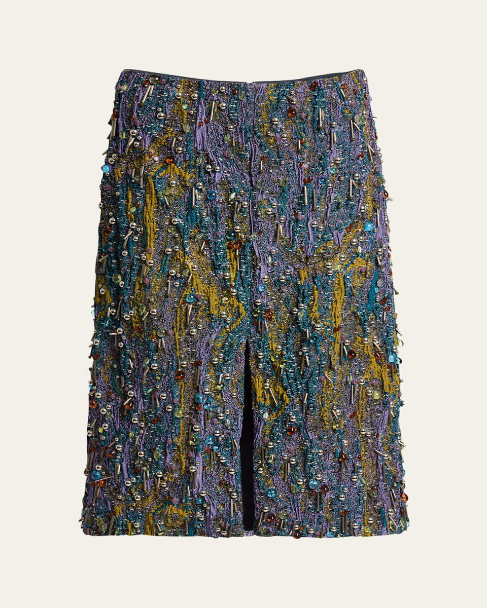Shera Embellished Midi Skirt